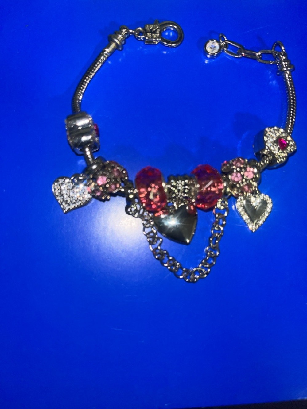 Heart & Cherry Charm Bracelet - Silver Or Gold winner choice - Picture 7 of 13